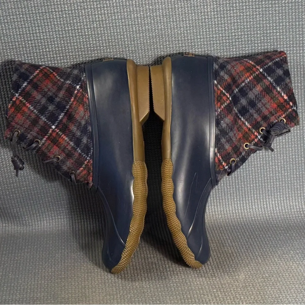 Sperry Women’s Saltwater Plaid Wool‎ Duck Boots Size 10